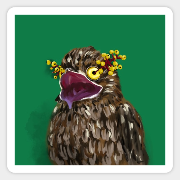 Potoo + Doll's Eye Sticker by mkeeley